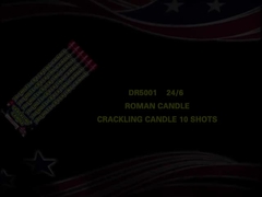10 tiros Mandarim Fogos de artifício personalizados, 0.025CBM Crackling velas romanas