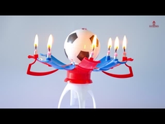 Candelas de aniversário de futebol musical personalizadas Material de cera parafina