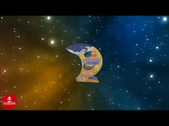 A lua deu forma à fonte engraçada dos fogos de artifício do projeto novo customizável dos fogos de artifício da fonte