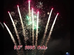 Fogos de artifício mandarim chinês de 0,8 polegadas, 200 tiros, bolos de fogos de artifício para consumidores, com grande venda, para casamento