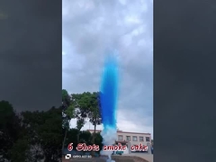 6 Tiros Azul Roxo Verde Cor Fumaça Mina Tubo Interno Pirotecnia Livre Fogos de Artifício Bolo Diurno