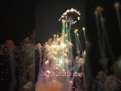Fogos de artifício por atacado de brinquedo chinês mandarim, fogos de artifício giratórios em forma de água-viva voadora com anel