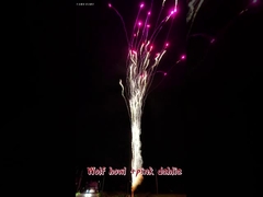 Fogo de artifício chinês quente uivo de lobo e dália rosa bolo de atacado ao ar livre bolo de fogos de artifício padrão