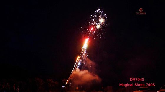 O cuspe mágico dos tiros do mandarino 740S perla fogos de artifício do bloco da variedade da pirotecnia