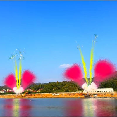 Fábrica chinesa Fogos de artifício de bolo de dia Fogos de artifício de fumaça colorida