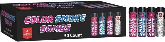 90s puxam fogos de artifício de Ring Colorful Smoke Bomb Tube 40*130mm para a celebração