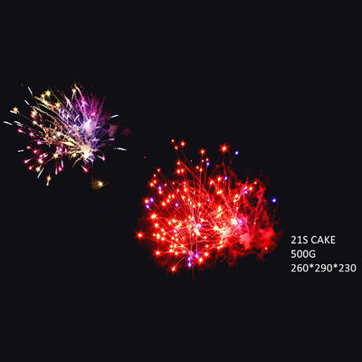 21 exportação por atacado chinesa do fogo de artifício do bolo do consumidor dos tiros 500G pirotécnica para a celebração do casamento