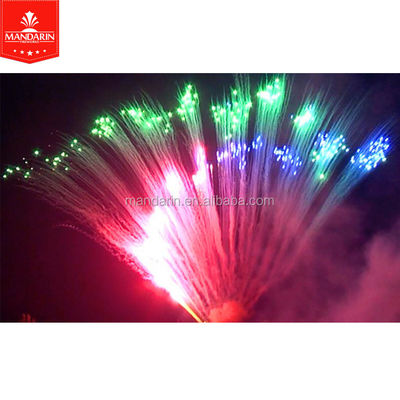 Os nomes do mandarino de Pyrotechnik dos fogos de artifício indicam a pirotecnia profissional da saudação do bolo 100 tiros