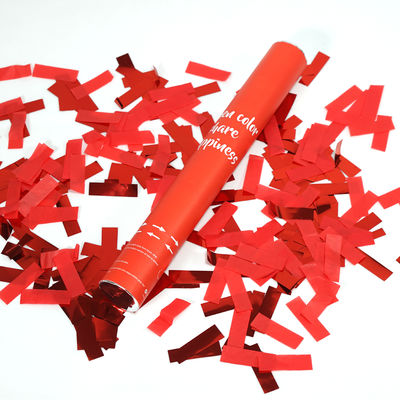 coração vermelho Rose Petal da panela de fazer pipoca do canhão dos confetes do banquete de casamento de 30cm