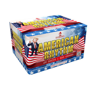 29 fogos de artifício chineses da pirotecnia do mandarino dos fogos de artifício 0.077CBM do bolo do consumidor dos tiros 500G